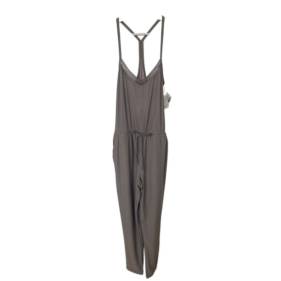 Beyond Yoga Strappy Back Jumpsuit In Oysht Grey - Picture 2 of 8